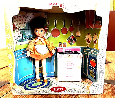 Vintage TUTTI COOKIN GOODIES - Barbie's Tiny Sister In Original Box With Stove  • $150