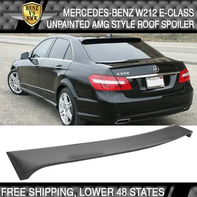 Fits 10-16 Mercedes-Benz W212 E-Class 4Dr AMG Style Unpainted Roof Spoiler - ABS • $68.99