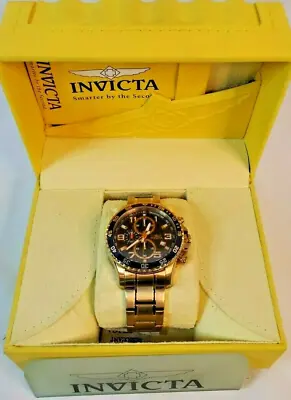Invicta Men's 45mm Specialty Chronograph 18k Gold Plated Blue Dial Mens Watch • £82.04