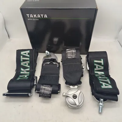 Takata RACE 4-Point Racing Seat Belt Harness With Snap-On 3  Straps And Camlock • $88