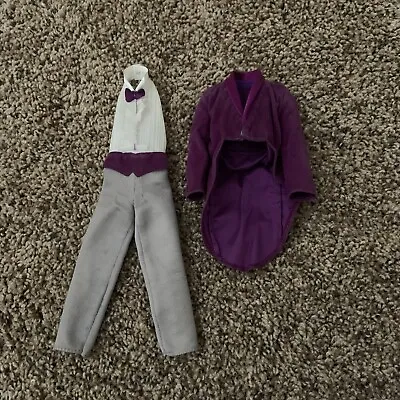 Barbie Doll Tracy & TODD Purple Wedding TUXEDO Suit Groom Excellent • $18.99