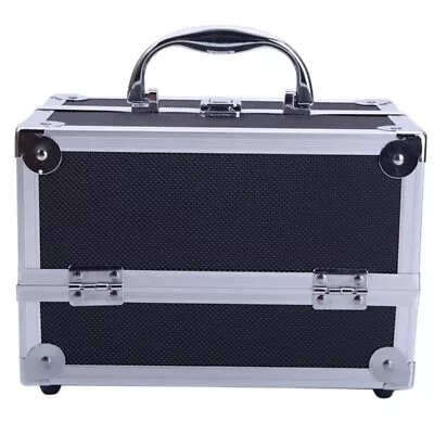 SM-2176 Aluminum Makeup Train Case Jewelry Box Cosmetic Organizer With Mirror 9  • $26.65