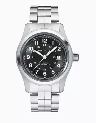 Hamilton Khaki Field Automatic Black Dial Silver Men's Watch H70515137 • $562.99