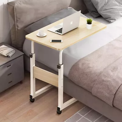 Over Bed Desk On Wheels Notebook Laptop Table Hospital Medical Table Adjustable • £11.94