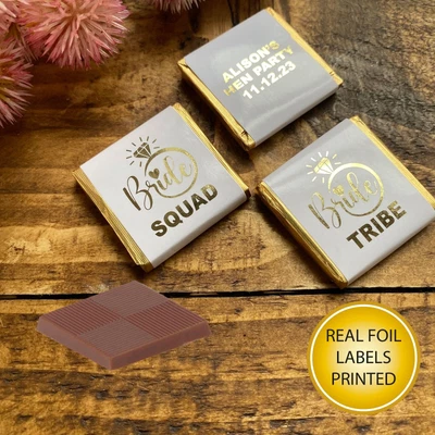 £11.95 • Buy Personalised Hen Party Favours Bride Tribe Squad Neapolitan Gold Silver Foil