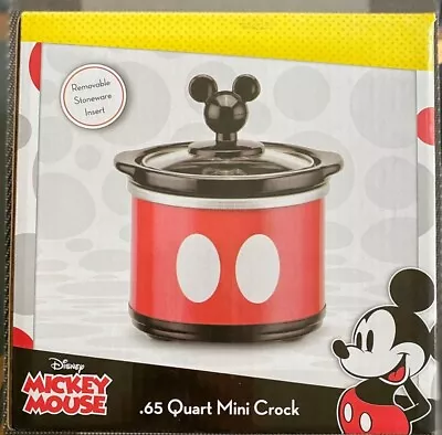 New Mickey Mouse Mini Crock Pot Slow Cooker With  Removable Stoneware Insert • $25