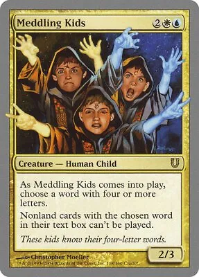 Meddling Kids Unhinged NM White Blue Rare MAGIC THE GATHERING CARD ABUGames • $2.45