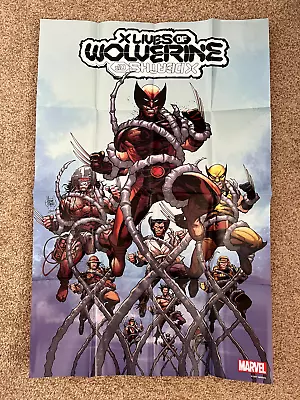 X Lives Of Wolverine X Death Of Foldable Promo Poster 24x36 Marvel Comics 2021 • $14.99