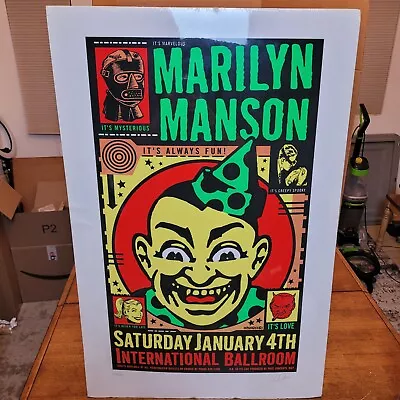 Marilyn Manson 96 Limited Edition Pop Art Poster Uncle Charley Signed & #d 35x23 • $1084.08