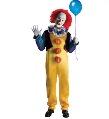 Men's Deluxe Classic Pennywise Halloween Clown Costume With Mask • $34.99