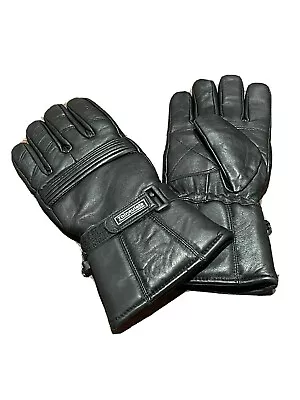 Premium Winter Motorcycle Gloves | Black Sheep Leather Thinsulate Gauntlet • $14.99