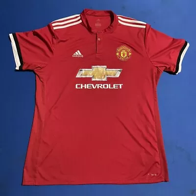 Adidas Manchester United Soccer Jersey 2017 Home Kit Mens Red XL Premier League • $29.99
