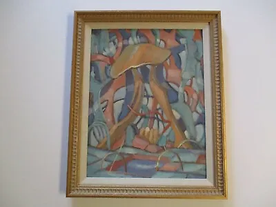  Vintage  Abstact Painting Modernism Surreal Cubist Cubism Mystery Artist Mod • $750