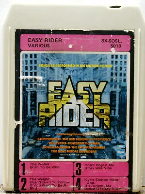 EASY RIDER Songs From The Motion Picture Various Artist  8  TRACK TAPE CARTRIDGE • $29.95
