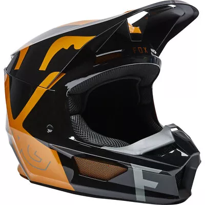 NEW Fox V1 Skew Black/Gold MIPS Kids Dirt Bike Helmet • $149