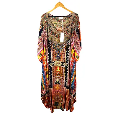 Camilla Child Of The Tribe BNWT Silk Long Round Neck Kaftan • $370