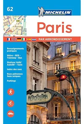 Michelin Travel Holiday Hiking PARIS Pocket Atlas Map (scale: 1:10000) • £3