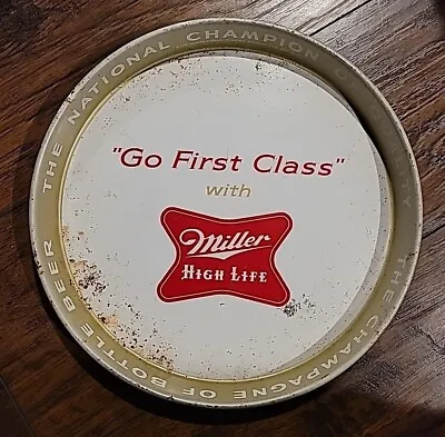 Miller High Life Vintage Beer Serving Tray Breweriana Collectible Home Decor • $25