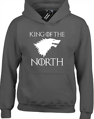 King Of The North Hoody Hoodie Cool Game Of Snow Jon Khaleesi Thrones Direwolf • £16.99