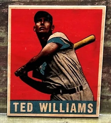 1948 Leaf Ted Williams Wood Baseball Card Sign Display - 10 X12  • $24.95