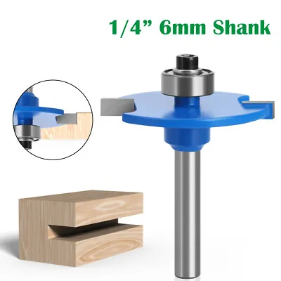 6mm 1/4  Shank T-Slot Biscuit Joint Slot Router Bit 4mm Height Wood Mill Cutter • $9.28