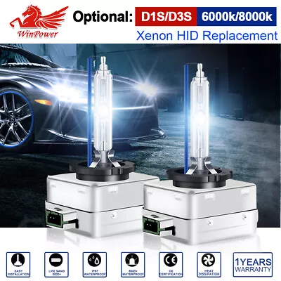 2x D1S D2S D3S Headlight Bulb 6000K 8000K Conversion Kit White Bright Hi/Lo Beam • $23.45