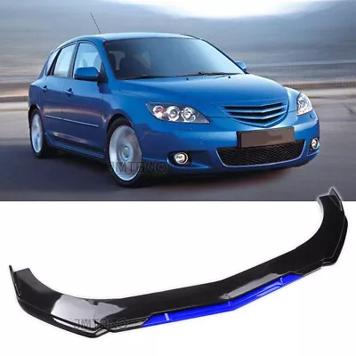 For Mazda 2 3 5 6 Sedan Hatchback 5Pc Front Bumper Lip Splitter Spoiler Body Kit • $89.28