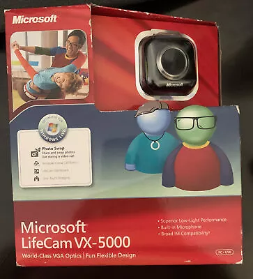 NEW!! Sealed! Microsoft LifeCam VX-5000 Web Cam For Zoom Meetings Mac & PC • $11.50