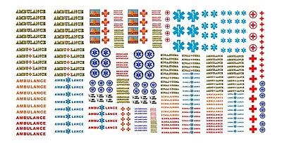 1:64 Scale Model Ambulance Waterslide Decals • $11.69