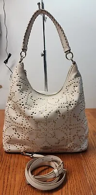 Coach Mini Studded Celeste Leather Convertible Hobo Bag F35203 Chalk White  • $150