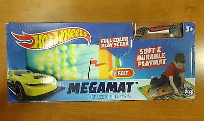 Hot Wheels Megamat Soft And Durable Felt Playmat 1 Car Included SHELFWEAR - 4B • $8.99