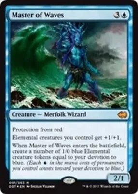 1 X Master Of Waves - Foil - Duel Decks: Merfolk Vs Goblins - Light Play - MTG • $1.02