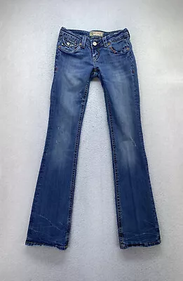 Mek Denim Womens Size 25 Long Blue Low Rise Portland Bootcut Denim Jeans • $24.95