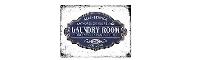 LAUNDRY ROOM FUNNY SIGN Retro Metal Sign KITCHEN SHED GARAGE A5 A4 • £5.49