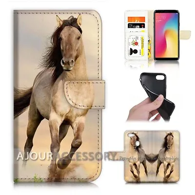 $12.99 • Buy ( For Oppo A73 ) Flip Wallet Case Cover AJ21646 White Horse