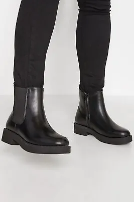 Yours Curve Womens Plus Size Faux Leather Chelsea Boots In Extra Wide EEE Fit • £44.99
