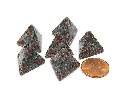 Speckled 18mm 4 Sided D4 Chessex Dice 6 Pieces - Granite • $4.12