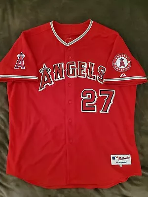 Majestic 2012-2015 Mike Trout Los Angeles Anaheim Angels MLB Jersey ~ Size 56 • $300