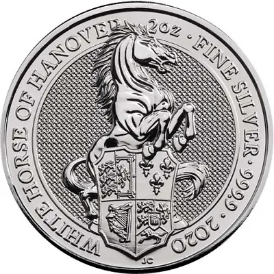 2020 2 Oz British Silver Queen's Beast White Horse Coin • $81.95