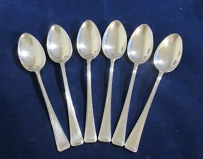 6 Vintage James Ryals Silver Plated Dessert Spoons Fulwood Pattern EPNS A1 • £17.99