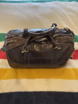 Mulholland Brothers Hippo Duffel Hand Made In America Dark Brown Nice! • $295