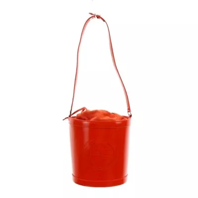 Gucci Shoulder Bag Bucket Drawstring Leather Red Used • $232.11