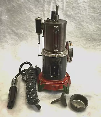 Vtg Joseph Falk J. F. Vertical Model Steam Engine Made In Germany Electric Cord • $125