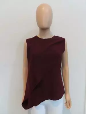 Vionnet Dark Bordeaux Sleeveless Blouse/Top Size M • $49