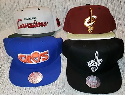 Lot Of 4 Cleveland Cavaliers Nba Mitchell & Ness Hats New *** Free Shipping *** • $69.99