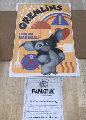 A3 Gremlins Mogwai Art Print Limited Edition Fanattik Poster • $11.18