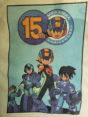 Mega Man 15th Anniversary Hanging Canvas Print Banner Scroll Capcom 24x15 X Nes • $19.98