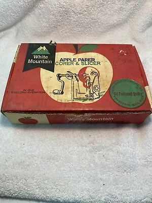 Vintage White Mountain Apple Parer Corer Slicer Peeler Original Box Instructions • $19.99