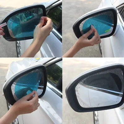 $3.99 • Buy 2x Rearview Mirror Film Anti Fog Rainproof Anti-glare Cover Car Trim Accessories
