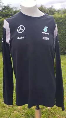 F1 Mercedes AMG Petronas Team Hugo Boss T-Shirt Size XL Formula One Long Sleeve • £5